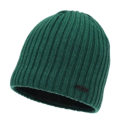 Czapka zimowa męska, zielona, z wełną merino Adagio-1 Czapka zimowa męska, zielona, z wełną merino Adagio-1