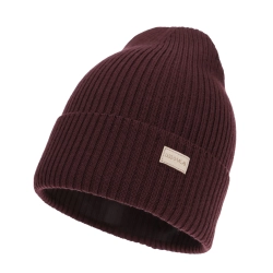 Czapka damska zimowa, wiosenna, burgundowa, 100% wełniana merino Sophie-1 Czapka damska zimowa, wiosenna, burgundowa, 100% wełniana merino Sophie-1